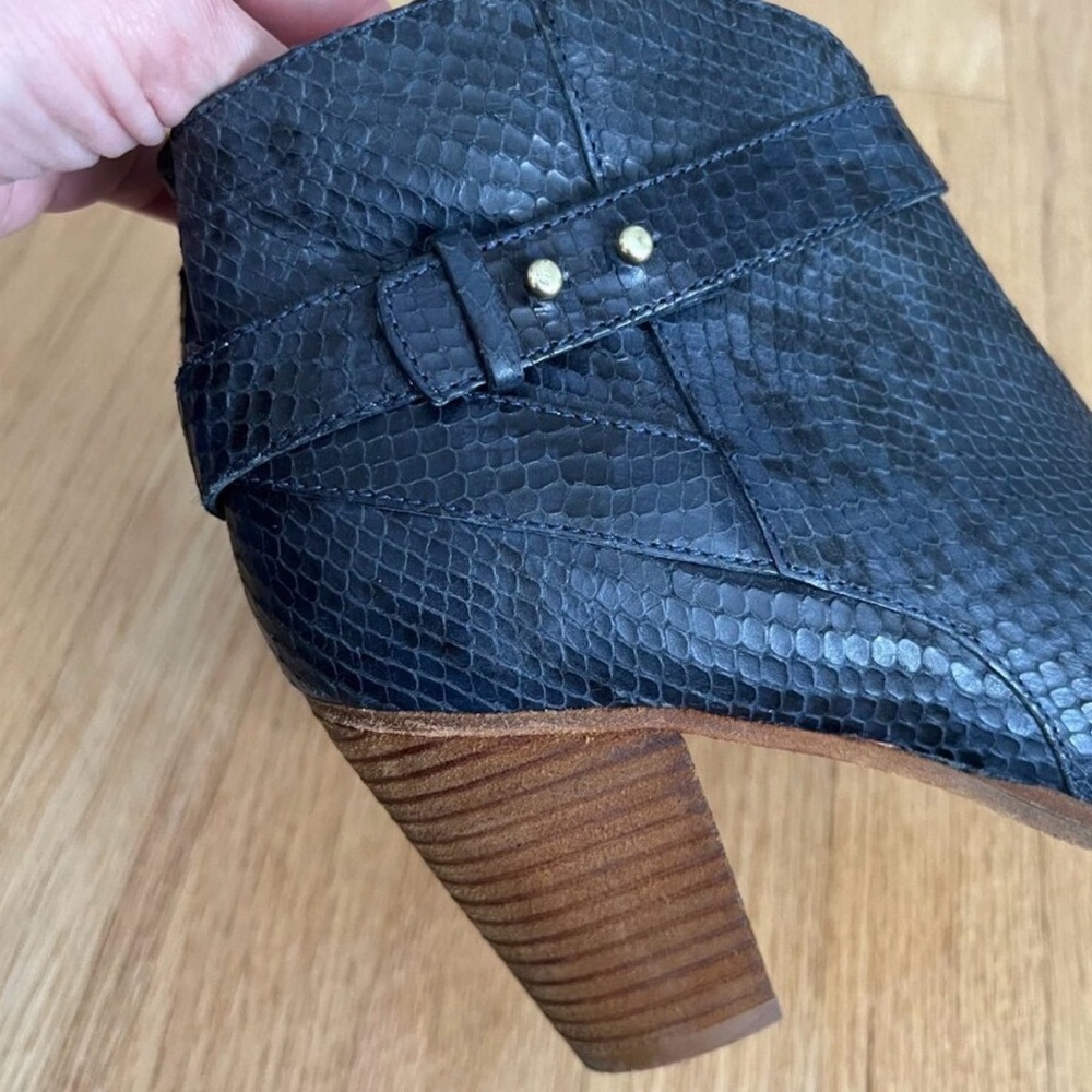 Boden Navy Snakeskin Ankle Boots - Picture 8 of 11